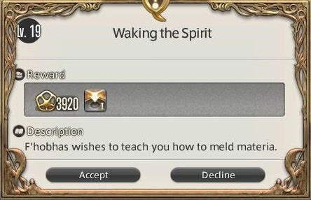 ffxiv materia quest|Waking the Spirit .